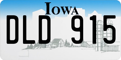 IA license plate DLD915