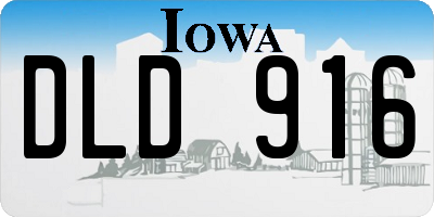 IA license plate DLD916
