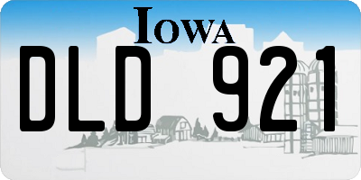 IA license plate DLD921