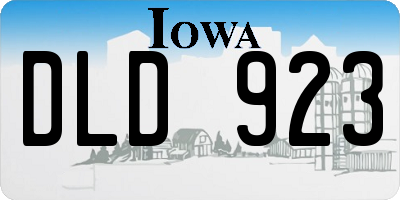 IA license plate DLD923