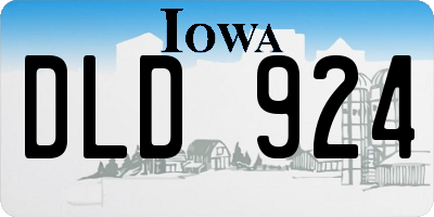 IA license plate DLD924