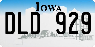 IA license plate DLD929