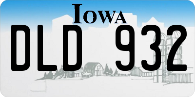 IA license plate DLD932