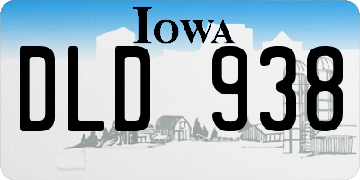 IA license plate DLD938