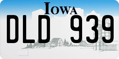 IA license plate DLD939
