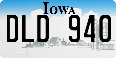 IA license plate DLD940