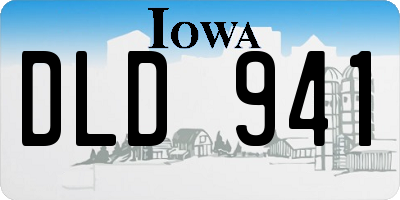IA license plate DLD941
