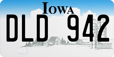 IA license plate DLD942