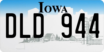 IA license plate DLD944