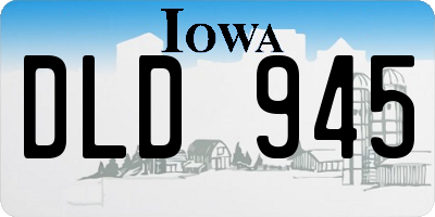 IA license plate DLD945