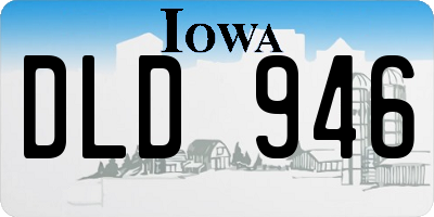 IA license plate DLD946