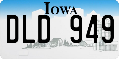 IA license plate DLD949
