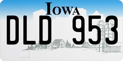 IA license plate DLD953