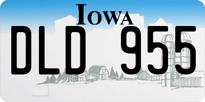 IA license plate DLD955