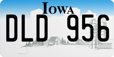 IA license plate DLD956