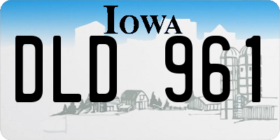IA license plate DLD961