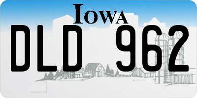 IA license plate DLD962