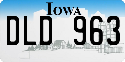 IA license plate DLD963