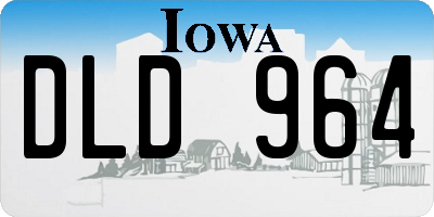 IA license plate DLD964