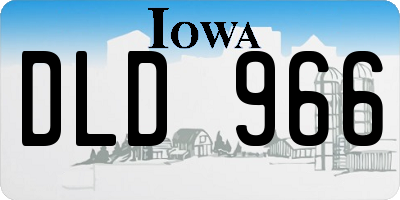 IA license plate DLD966