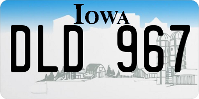 IA license plate DLD967
