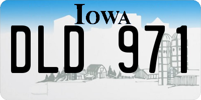 IA license plate DLD971