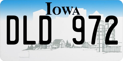 IA license plate DLD972