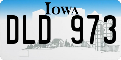 IA license plate DLD973