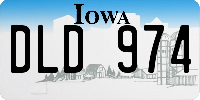IA license plate DLD974