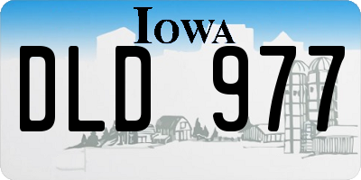 IA license plate DLD977