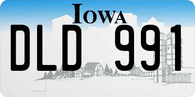 IA license plate DLD991