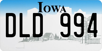 IA license plate DLD994