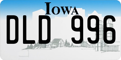 IA license plate DLD996