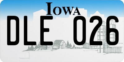 IA license plate DLE026