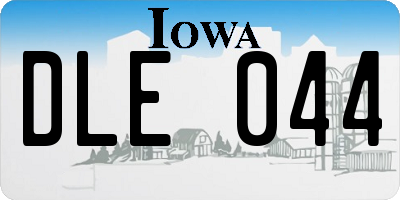 IA license plate DLE044