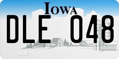 IA license plate DLE048
