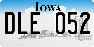 IA license plate DLE052
