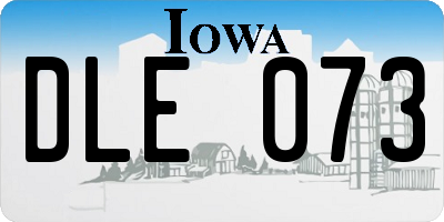 IA license plate DLE073