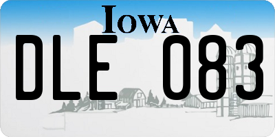 IA license plate DLE083