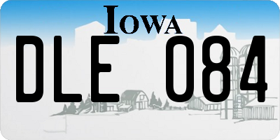 IA license plate DLE084