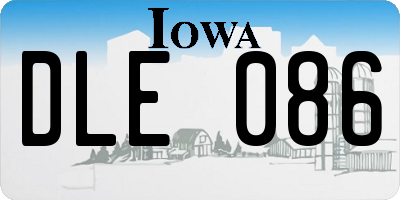 IA license plate DLE086