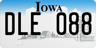 IA license plate DLE088