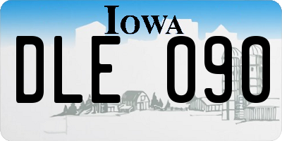 IA license plate DLE090