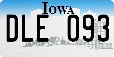 IA license plate DLE093