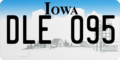 IA license plate DLE095