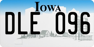IA license plate DLE096