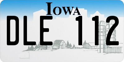 IA license plate DLE112