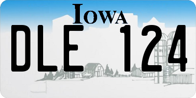 IA license plate DLE124