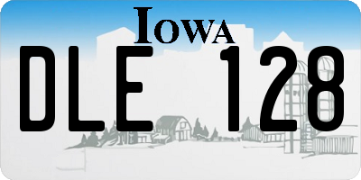 IA license plate DLE128