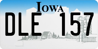 IA license plate DLE157